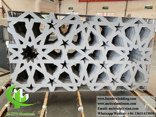 Schermo metallico perforato Massello di alluminio rivestimento per pareti schermo metallico mashrabiya