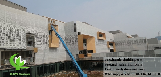 soffitto in alluminio perforato parete solida rivestimento in polvere rivestito colore bianco