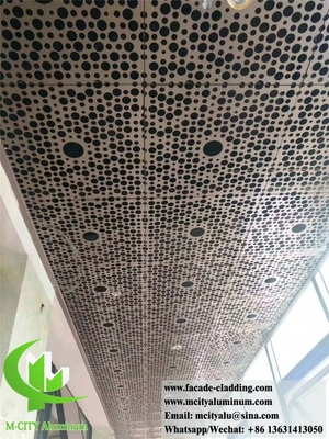Modello cavo rivestimento della parete metallica pannello di alluminio massiccio per la decorazione del soffitto della facciata dell'edificio PVDF resistente