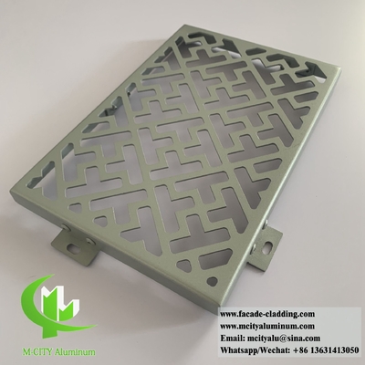 Fassata metallica perforata cava pannelli di rivestimento in alluminio schermo metallico PVDF 3 mm