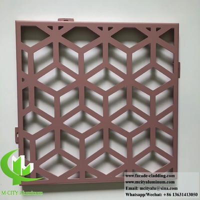 Fassate di alluminio perforato CNC con rivestimento murale