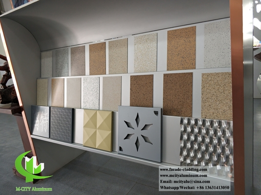 Schermo decorativo in alluminio con disegni rivestimento di facciata in metallo in polvere rivestita di bianco