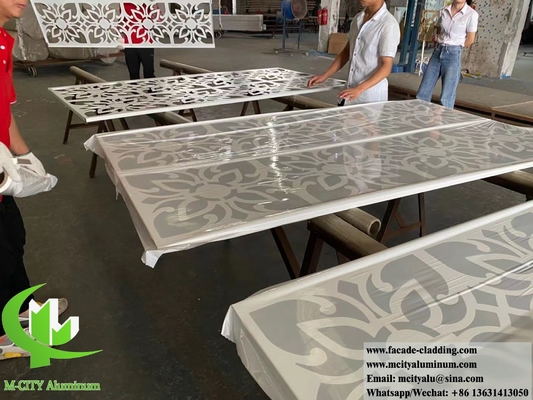 Decorative Metal Screen Aluminium Facade Cladding With Hollow Pattern For Building (Schermo metallico decorativo)