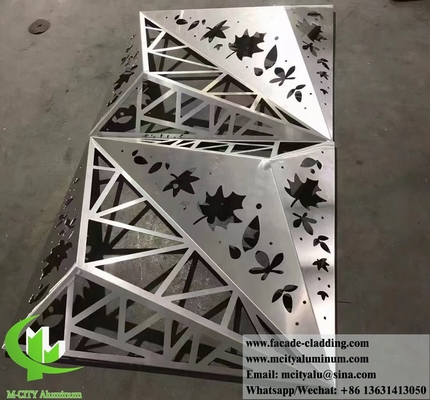 3D pannelli di alluminio taglio laser design in polvere rivestito Akzo Nobel per rivestimenti esterni