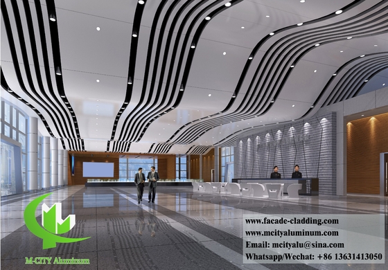 soffitto metallico pannelli di alluminio massiccio rivestimento facciata in polvere rivestito foglio perforato