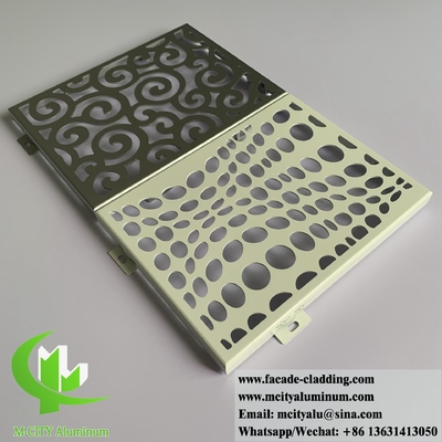 Dischi in alluminio a schermo metallico a taglio laser per costruzione di pareti di rivestimento di facciata rivestite in polvere