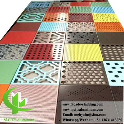 pannelli di metallo per perforare per rivestimento di pareti sistema di facciata in alluminio con modello rotondo