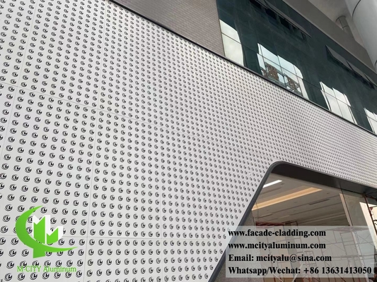pannelli di facciata metallo a schermo in alluminio decorativo con disegno di taglio laser a modello perforato