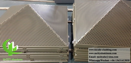 Fassate metalliche Schermo di taglio laser in alluminio 3D Forma esterna Rivestimento murario Decorazione architettonica
