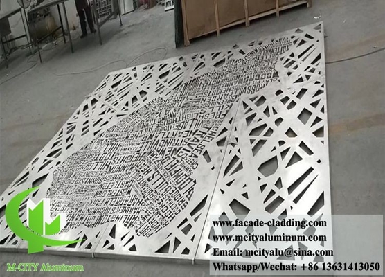 Architettura pannelli di rivestimento decorativo lamiera di alluminio con modello di taglio laser