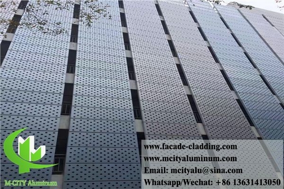 pannelli per pareti per rivestimento metallici perforati in polvere rivestiti di bianco per le facciate esterne