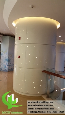 Rivestimento metallico per colonne di piastra di alluminio da 3,0 mm con illuminazione a LED