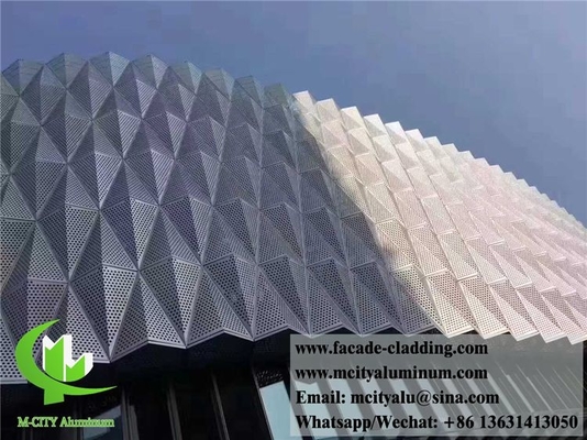 Fogli metallici perforati 3D Design pannelli di alluminio schermo di rivestimento facciata