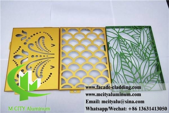 Schermo decorativo in lamiera di alluminio per architettura con rivestimento PVDF anti ruggine