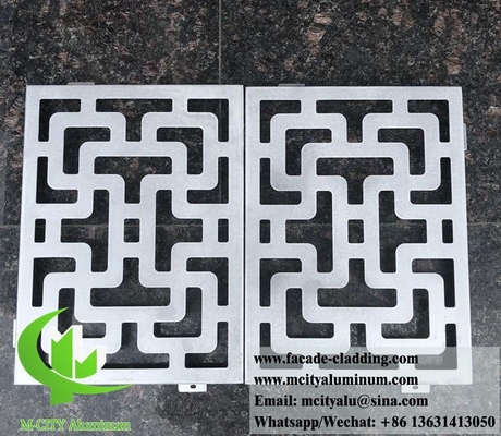 Architettura Laser Cut Metal Screen Fogli di alluminio per la decorazione dei pannelli di rivestimento per pareti