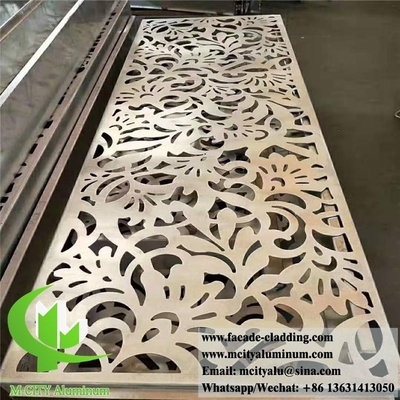 schermo di metallo architettonico con modelli di taglio laser foglio di alluminio 3 mm pannello anti ruggine