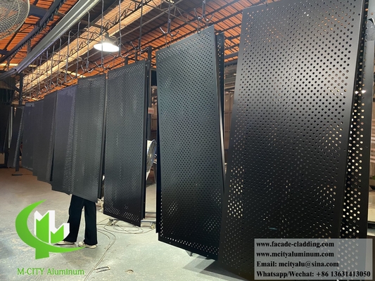 3 mm di lamiera di alluminio perforata in polvere rivestita di nero architettonica per la decorazione degli edifici