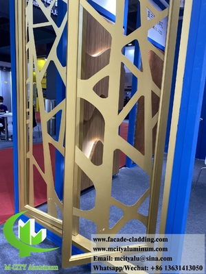 Fogli di alluminio per schermo di metallo tagliato al laser CNC con disegni per soffitti per rivestimenti murali