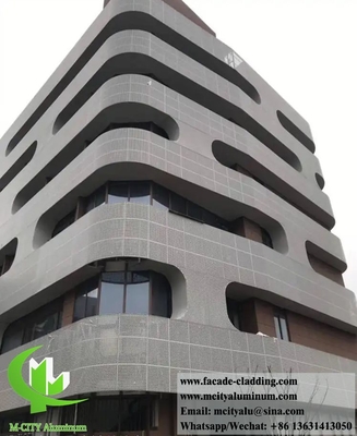 Sistema di facciate di rivestimento metallico perforato spessore 3 mm PVDF sliver schermi in alluminio