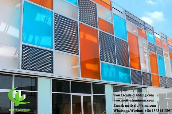 Schermo di metallo per architettura Schermo perforante in lamiera di alluminio Rivestimento di facciata esterna