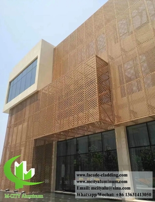Architettura rivestimento metallico lamiera di alluminio pannelli di schermo metallici per facciate di pareti esterne