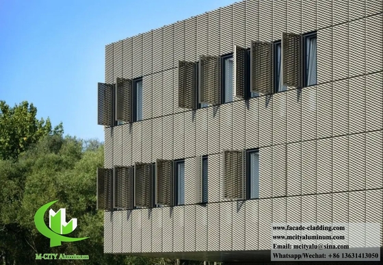 Schermo di metallo per architettura Schermo perforante in lamiera di alluminio Rivestimento di facciata esterna