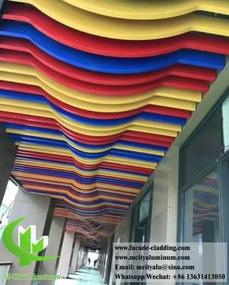Colore rosso rivestimento metallico 3D progettazione per decorazione di pareti di facciata PVDF vernice rivestimento resistente