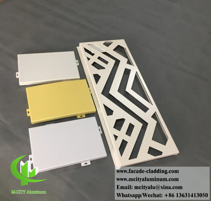 Sistemi di rivestimento per pareti di alluminio per schermo metallico perforato decorativo rivestito in polvere