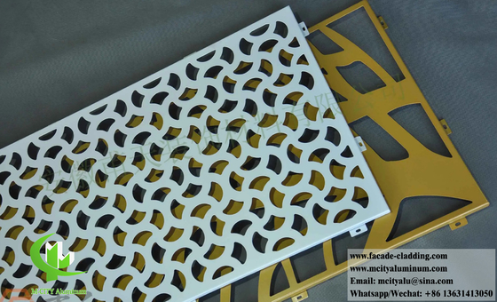 Sistemi di rivestimento per pareti di alluminio per schermo metallico perforato decorativo rivestito in polvere