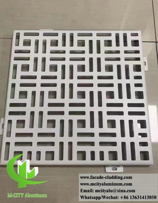 Sistema di rivestimento metallico perforato Fasciate Disegni metallici tagliati al laser Foglio di alluminio