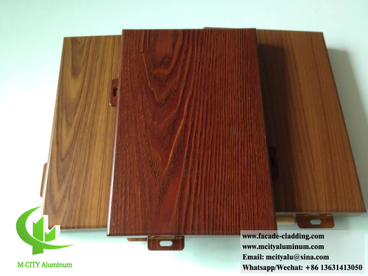 pannelli per pareti in metallo di colore legno, di alluminio massiccio non ACP, uso duraturo per decorazioni esterne