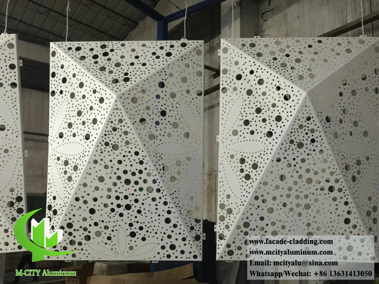 Carta di alluminio per schermo metallico perforato per la decorazione delle facciate