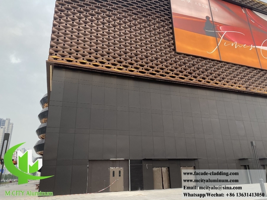 pannelli di pareti in metallo facciate in alluminio rivestimento decorazione esterna PVDF colore marrone