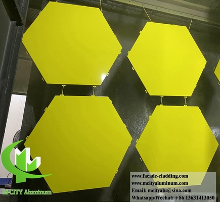 pannelli metallici foglio di alluminio esagonale per facciata rivestimento decorazione della parete