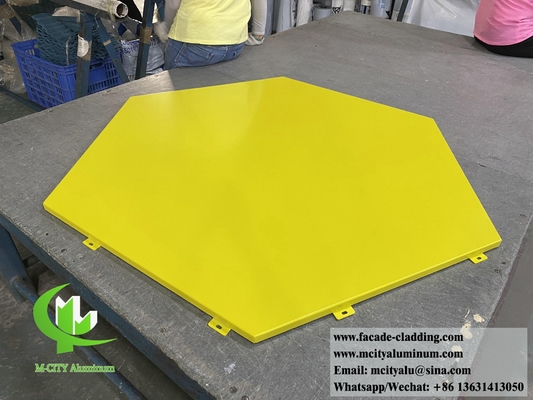 pannelli metallici foglio di alluminio esagonale per facciata rivestimento decorazione della parete