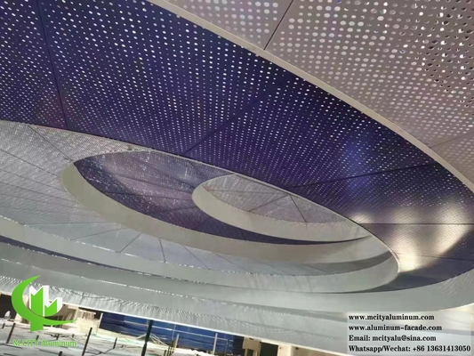 pannelli per pareti metalliche perforate di lamiera di alluminio per architettura