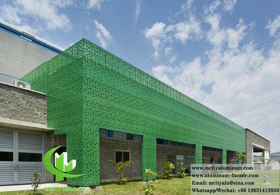 Perforazione di lamiere di alluminio a schermo metallico per il sistema di facciate di rivestimento murale