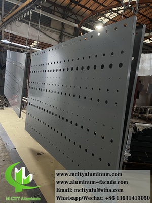 Rivestimento metallico per colonne di piastra di alluminio da 3,0 mm con illuminazione a LED