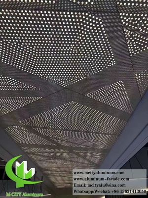 Architettura pannelli metallici foglio perforato per la decorazione del soffitto interno ed esterno 2 mm