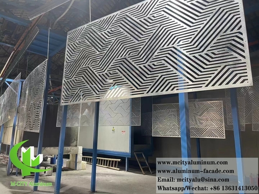 Architettura Laser Cut Metal Screen Aluminio Per Edificio Decorazione Faccata del soffitto