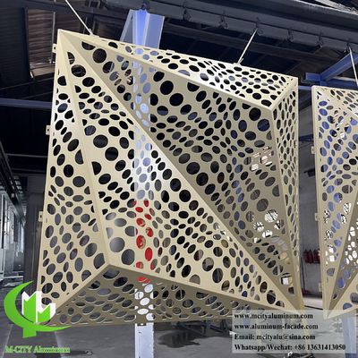 Prezzo buono Pannello di rivestimento in alluminio 3D con finitura verniciata a polvere e motivi personalizzabili in spessore 3 mm per facciate di edifici in linea