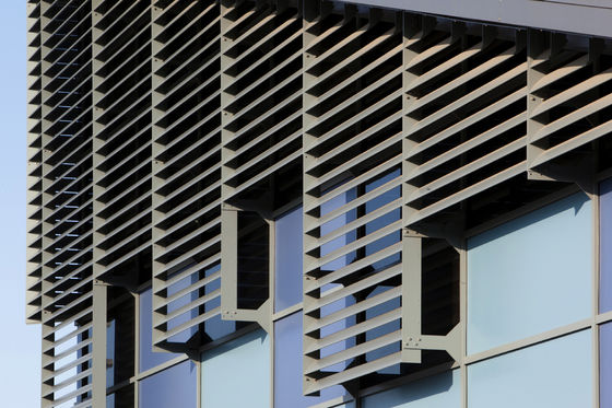 Prezzo buono Persiane da sole in alluminio Persiane da profilo aerodinamico in alluminio per facciate di finestre in linea