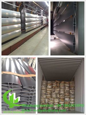 Prezzo buono Louver Aerofoil Ovale Verniciato a Polvere in Lega di Alluminio 6063-T5/T6 per Facciate Continue in linea