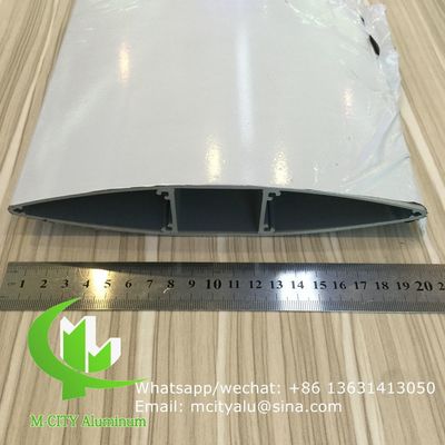 Prezzo buono 200 mm di alluminio 6063-T5/T6 aerofoil con finitura rivestita in polvere per facciata di edificio in linea