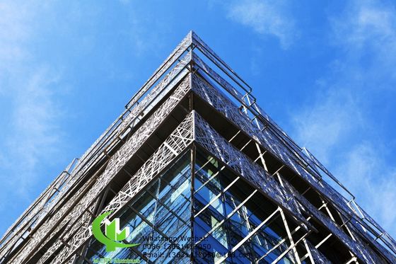 Prezzo buono 2.5mm Spessore pannello di facciata in alluminio rivestito in polvere con modelli personalizzati per la decorazione della parete a tenda in linea