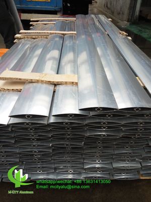Prezzo buono 150 mm Architettura di alluminio aerofoil lamina con forma ovale per la parete tenda facciata in linea