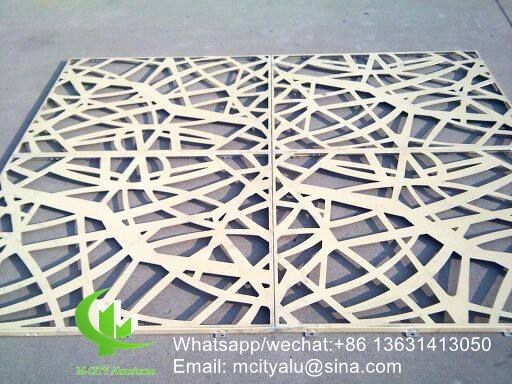 Prezzo buono Pannello di rivestimento in alluminio con motivo cavo da 3 mm con finitura PVDF per facciate continue in linea