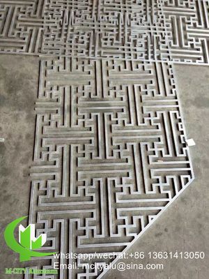 Prezzo buono Pannello di facciata in alluminio verniciato a polvere tagliato al laser con motivi personalizzati per schermo decorativo in linea