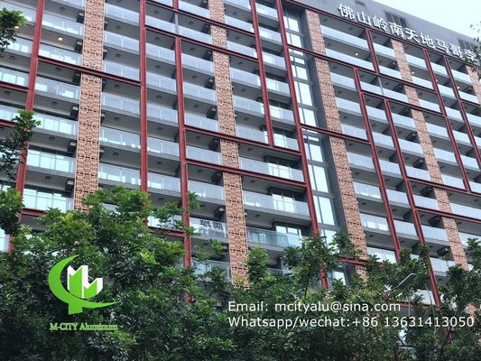 Prezzo buono Pannello di alluminio perforato rivestito in polvere con colori RAL personalizzabili e taglio laser CNC per rivestimento di facciata in linea