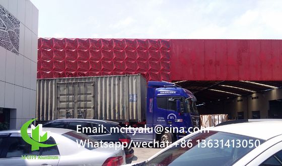 Prezzo buono Pannello in alluminio perforato verniciato a polvere di 2,5 mm di spessore con motivi personalizzabili per rivestimenti di facciate e facciate continue in linea